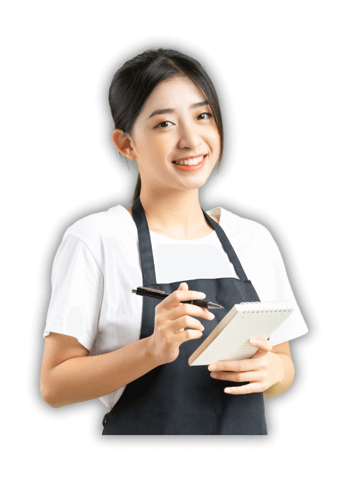women hired from hospoforce taking order from customers