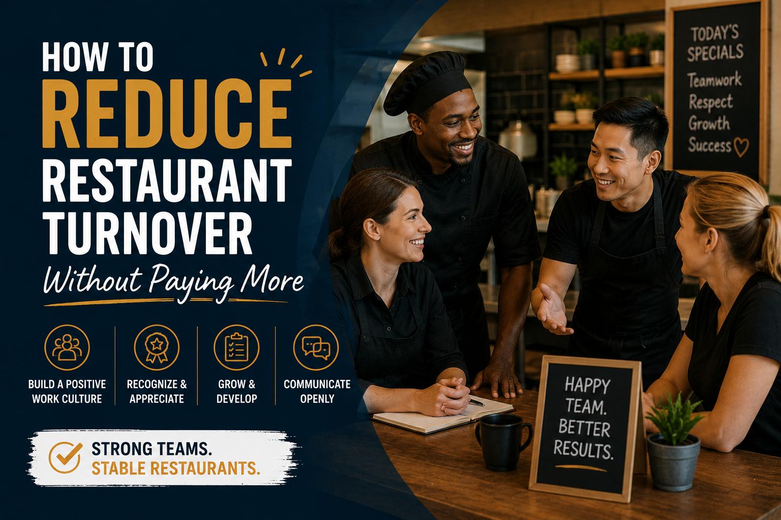 How to Reduce Restaurant Turnover Without Paying More