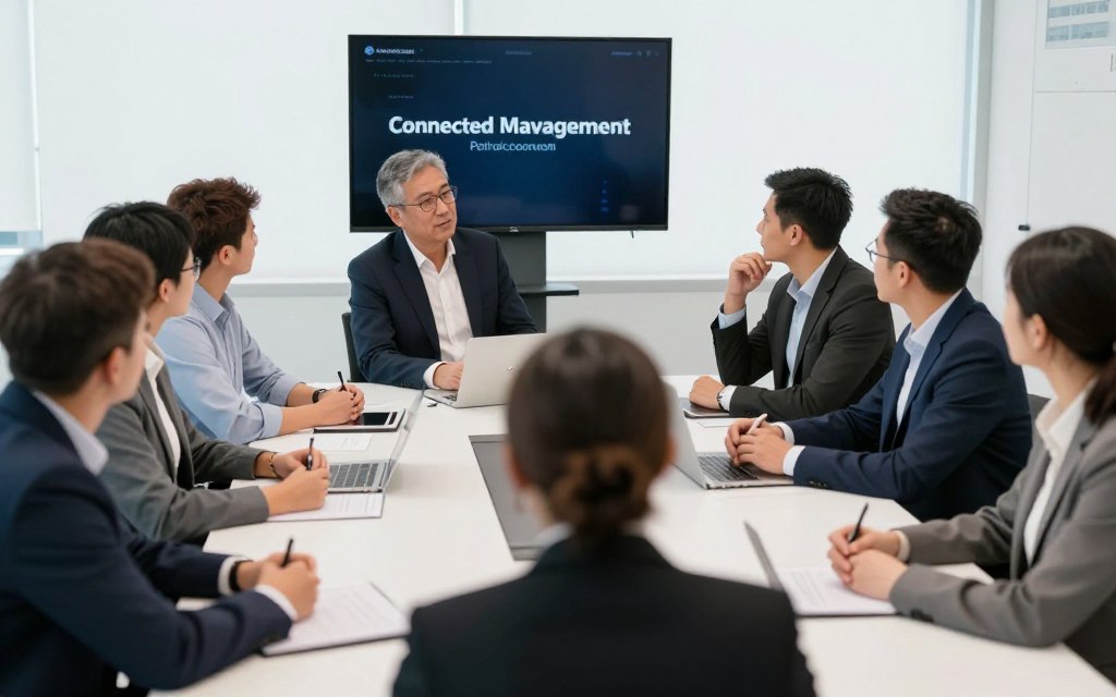 Australian hospitality business owners reviewing connected management software