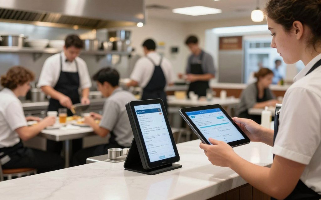 Menumiz ordering workflow in a busy hospitality venue