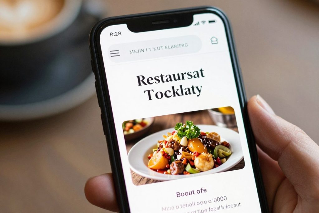 Mobile phone showing personalised restaurant email with special offer