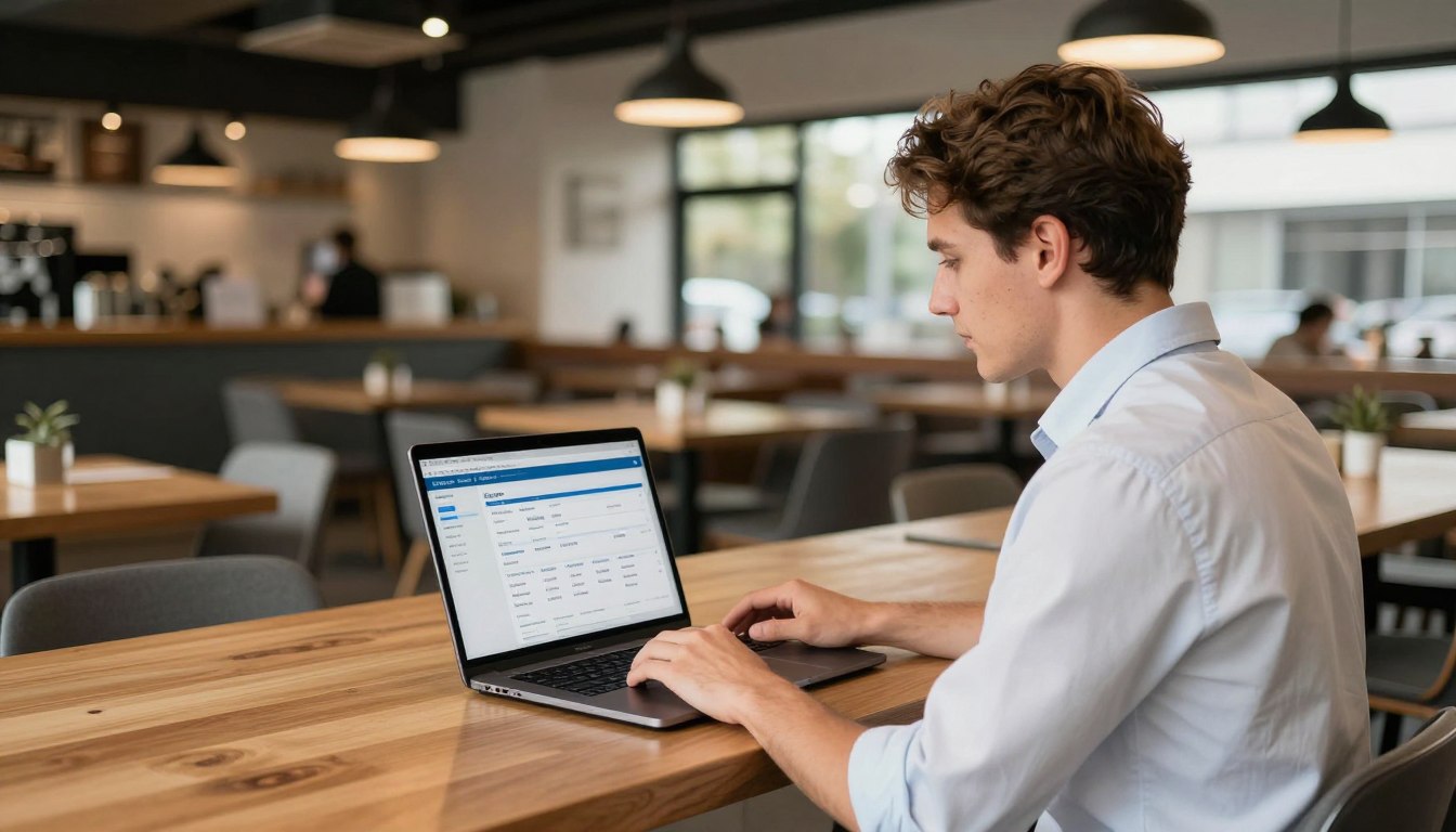 Restaurant back office software Australia dashboard concept