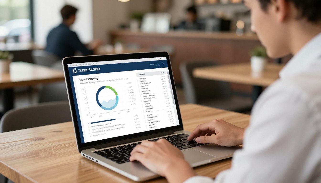 Restaurant menu engineering software dashboard for Australian hospitality operators
