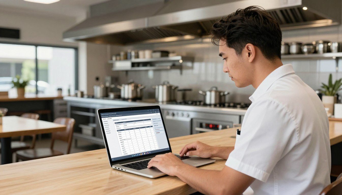 Restaurant purchase order software dashboard