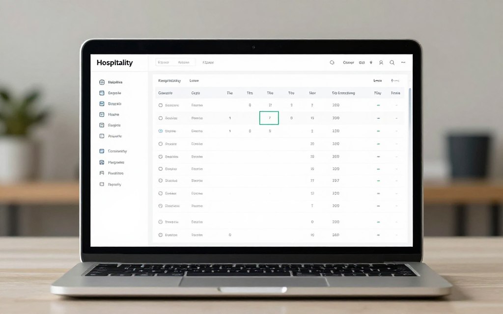 Rostering software dashboard for hospitality managers