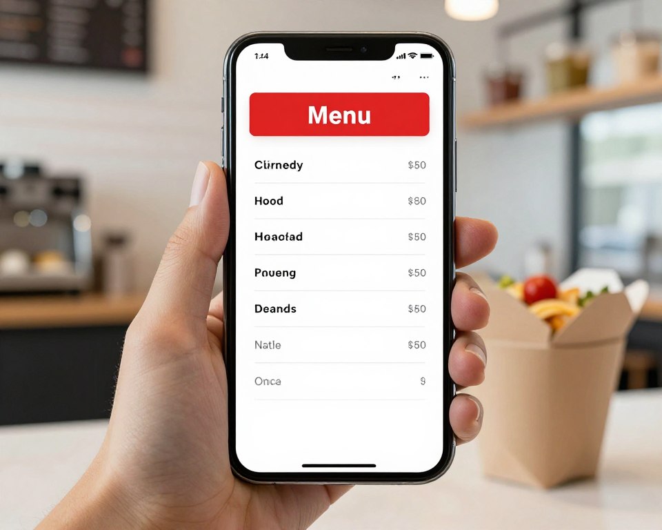 Simple online food ordering journey
