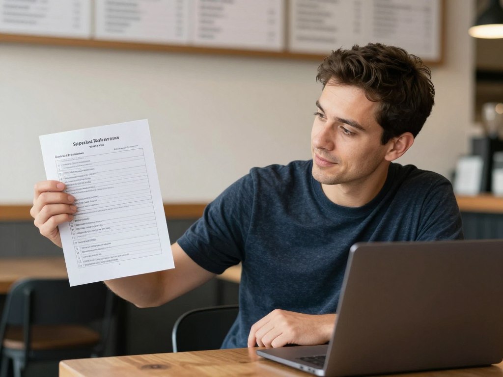 restaurant manager checking disconnected supplier information